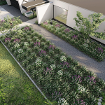 Strakke moderne tuin ontwerp